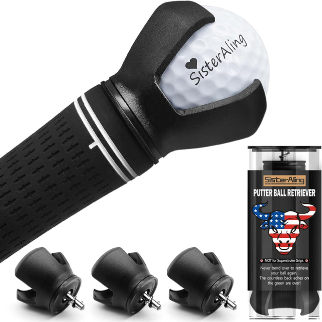 Golf Ball Retriever Grabber 3 Prong Putter Grip Pick Up Back Saver Claw