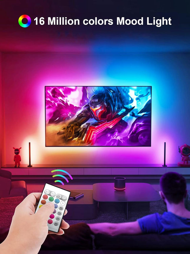 13.1FT TV Backlights LED Strip, RGB Lights with App Remote & Music Sync