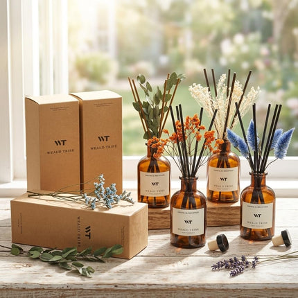 Eucalyptus Lavender Reed Diffuser Set 4 oz Floral Room Fragrance Oil with Sticks
