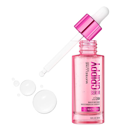 Grippy Serum Primer with 2% Niacinamide, Hydrating Makeup Primer, 24HR Wear, Clear