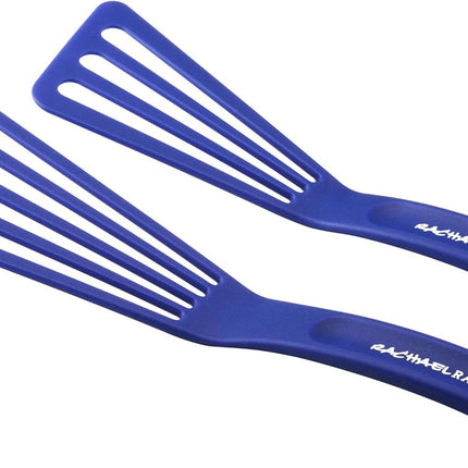2 Pc Blue Nylon Kitchen Spatula Set 10" & 12" Fish Turner Cooking Utensils
