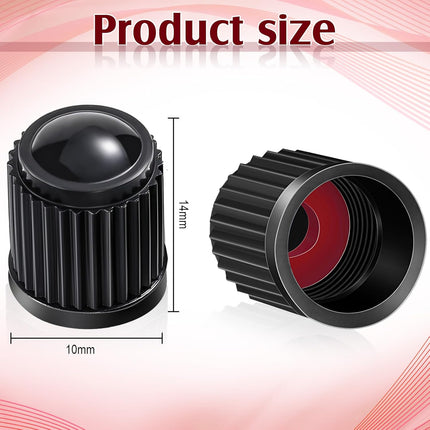 20 Pcs Tire Valve Stem Caps – Universal Black Plastic Covers for Cars, Bikes, Trucks