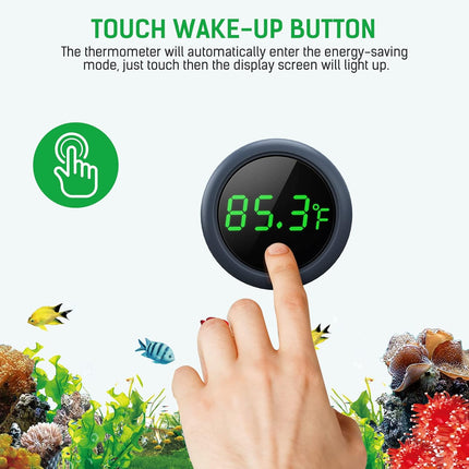 Fish Tank Digital Thermometer – Accurate LED Display ±0.9°F