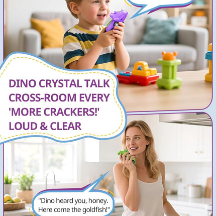 Dinosaur Walkie Talkies – Rechargeable Dino Toy for Kids 5-7, 2 Pack