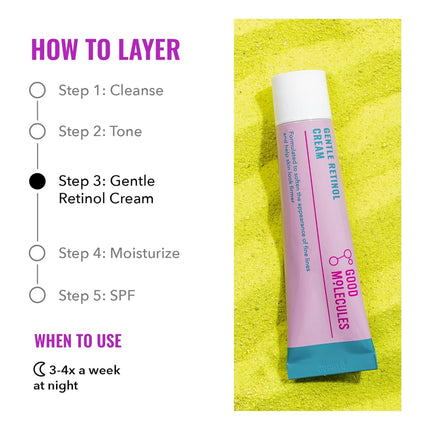 Gentle Retinol Night Cream – Minimize Fine Lines & Wrinkles, Anti-Aging