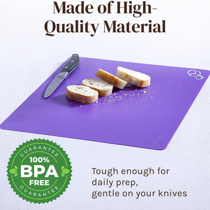 6 Pack Flexible Cutting Board Mats 15x12 BPA Free Non Slip Color Coded