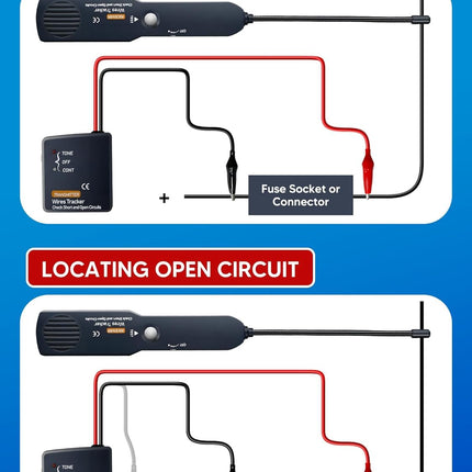 Circuit Breaker Finder & Wire Tracer EM415Pro – 6-42V Cable Tracker for Automotive Repair