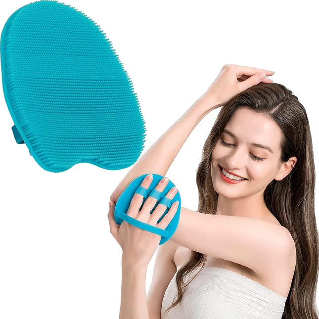 1 Pack Silicone Shower Scrubber – Soft Bristles, Gentle Body Brush