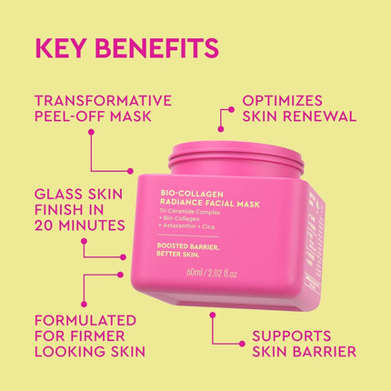 Bio-Collagen Radiance Mask – Liquid Sheet Mask for Glass Skin, 60mL