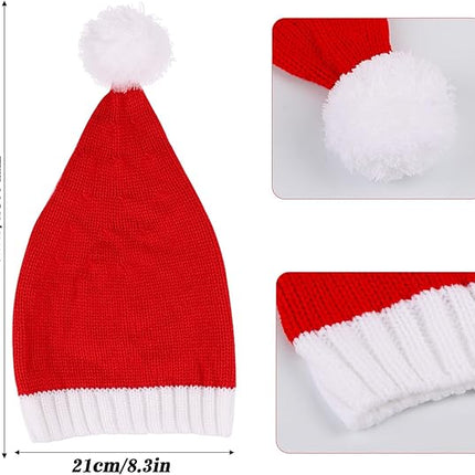 Santa Hat Christmas Knitted Hat – Festive Xmas Party Hat for Men & Women