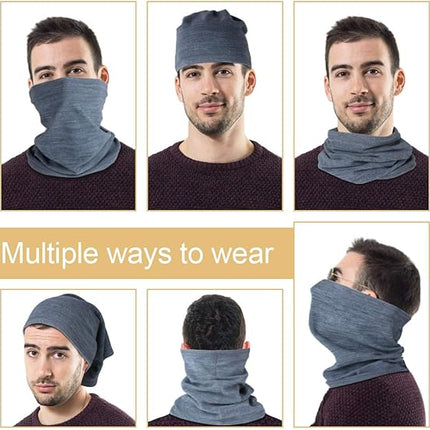2-Pack Winter Neck Gaiter – Fleece Windproof Face Mask Scarf for Men & Women