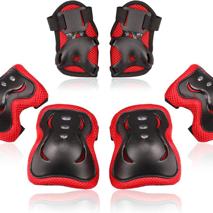 Youth Protective Gear Set Knee Elbow Pads for Skateboard Scooter Cycling