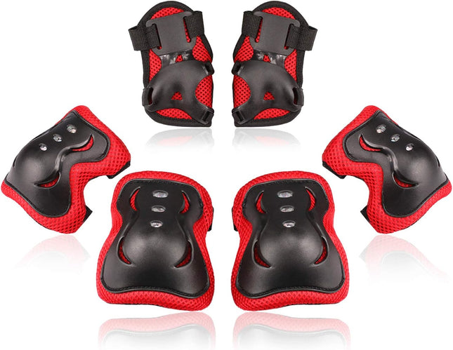 Youth Protective Gear Set Knee Elbow Pads for Skateboard Scooter Cycling
