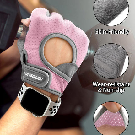 Workout Gloves for Men & Women with Grip Pads for Gym and Weight Lifting