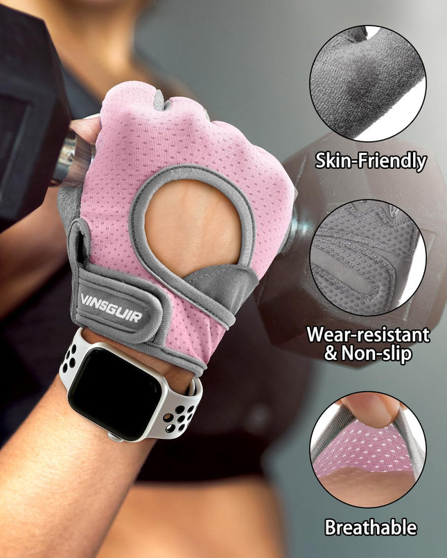 Workout Gloves for Men & Women with Grip Pads for Gym and Weight Lifting