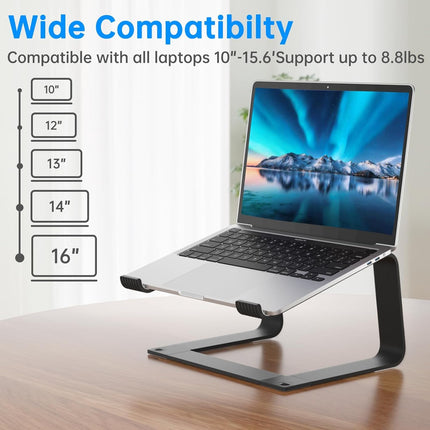 Portable Metal Laptop Stand for Desk Compatible with 10-16 Inch Laptops
