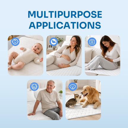 4 Pack Washable Bed Pads 34x36, Heavy Absorbency Waterproof Incontinence Underpads