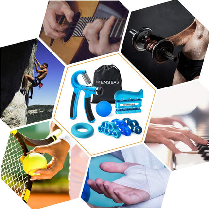 7-Piece Grip Trainer – Finger Exerciser, Resistance Bands & Hand Strength Ring