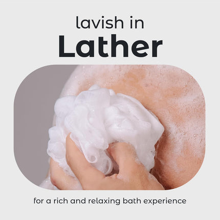 3-Pack Body Wash Loofah Pouf – Exfoliating Shower Sponge, Airy Blossom