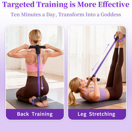 Yoga Pedal Puller Tension Rope: 6-Tube Resistance Band for Abdomen, Waist & Leg Training