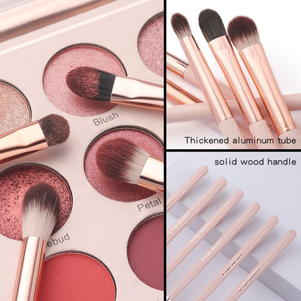 6-Pc Eye Makeup Brush Set, Soft Blending Eyeshadow, Eyeliner & Brow Brushes