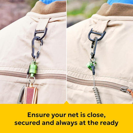 Magnetic Net Release – Keychain Fly Fishing Net Retractor with Lanyard