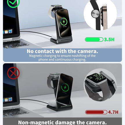 3 in 1 Magnetic Wireless Charging Station for iPhone Apple Watch AirPods