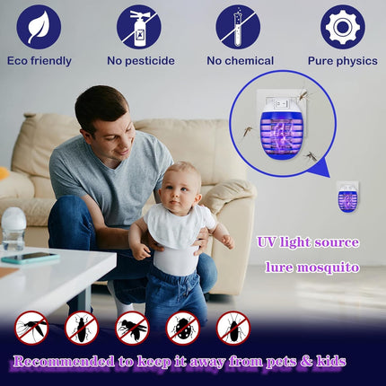 4 Pack Indoor Bug Zapper Mosquito Trap with LED Light for Home Office