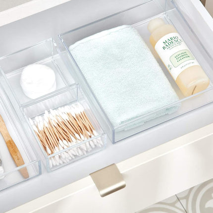 Clarity Clear Plastic Drawer Organizer – Vanity, Kitchen & Bathroom Storage