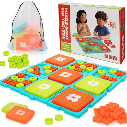 9 in 1 Detachable XO Board Game Travel Family Game for Kids Ages 6+
