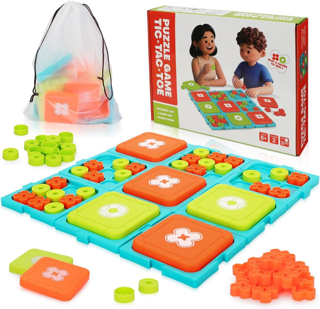 9 in 1 Detachable XO Board Game Travel Family Game for Kids Ages 6+
