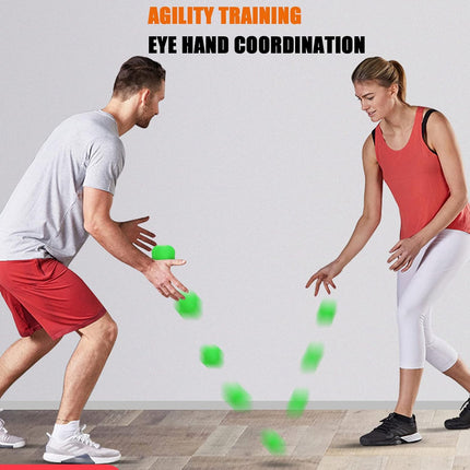 3 Pack Reaction Balls 2.83 Inch Rubber Reflex Training Balls for Hand-Eye Coordination