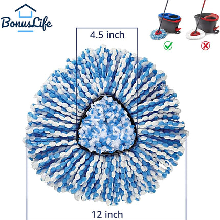 3-Pack Mop Head Refill for O-Cedar RinseClean Spin Mop – Microfiber Replacement