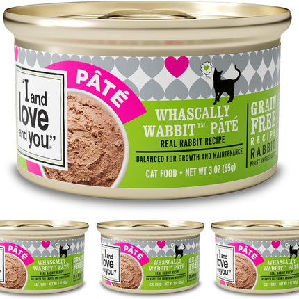 Rabbit Recipe Wet Cat Food – Whascally Wabbit, Filler & Grain Free, 4x3oz