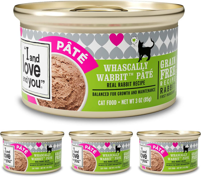 Rabbit Recipe Wet Cat Food – Whascally Wabbit, Filler & Grain Free, 4x3oz