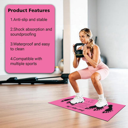 Squat Mat with Foot Position Guide Anti Slip Home Gym Workout Mat