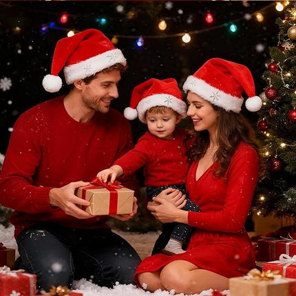 Christmas Velvet Santa Hat – Adults Unisex Party Hat for Xmas & New Year
