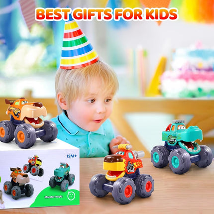 Pull Back Monster Truck Toys – Car Toy for Toddlers 1–3 Years