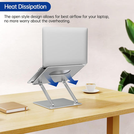 LS10 Adjustable Laptop Stand – Foldable Ergonomic Desk Riser for 10-14" Laptops