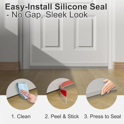 20Ft Silicone Weather Stripping Door Draft Stopper Gap Seal Strip Clear