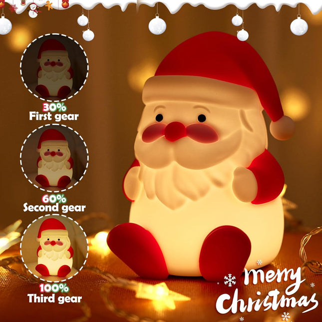 LED Cute Christmas Night Light – Dimmable Touch Lamp for Kids Nursery