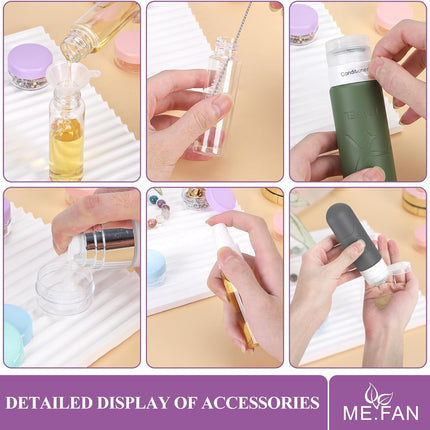 18-Pack Travel Bottles – TSA Approved, Silicone, Squeezable, Bright Colors