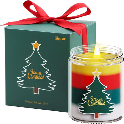 Christmas Gift Candle for Women Aromatherapy Pine Scented Soy Wax