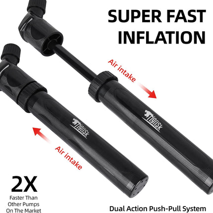 Sports Ball Hand Pump with 6 Needles & Nozzle for Football Soccer Volleyball
