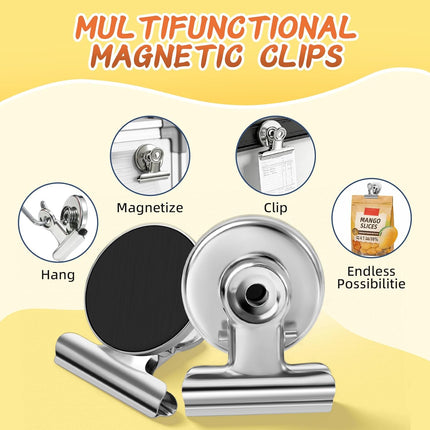 20-Pack Strong Fridge Magnets – Heavy Duty Clips for Whiteboards & Office