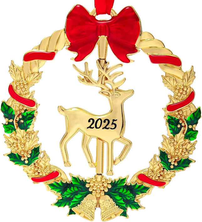 Christmas Ornament 2025 – Deer Tree Decoration & Wreath Keepsake Gift