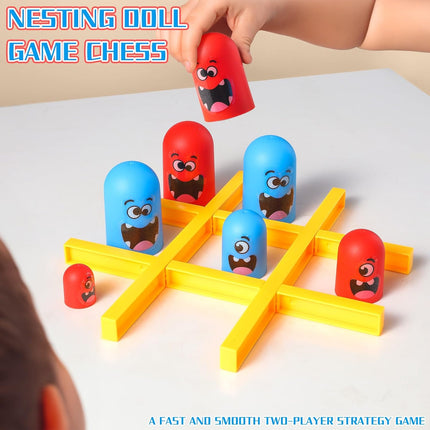 Tic Tac Toe Strategy Board Game for Kids Family 2 Player Tabletop Game