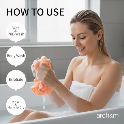 3-Pack Japanese & Korean Exfoliating Washcloths – Body Scrub & Shower