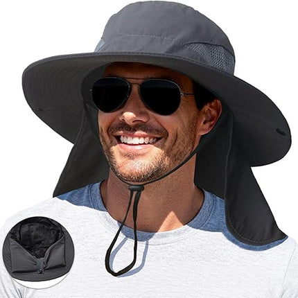 Sun Bucket Hat – Men & Women, UV Protection, Wide Brim, Neck Flap