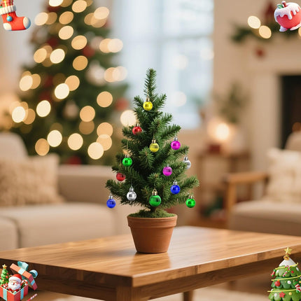 24PCS Mini Christmas Balls – 1.18" Shatterproof Colorful Tree Ornaments
